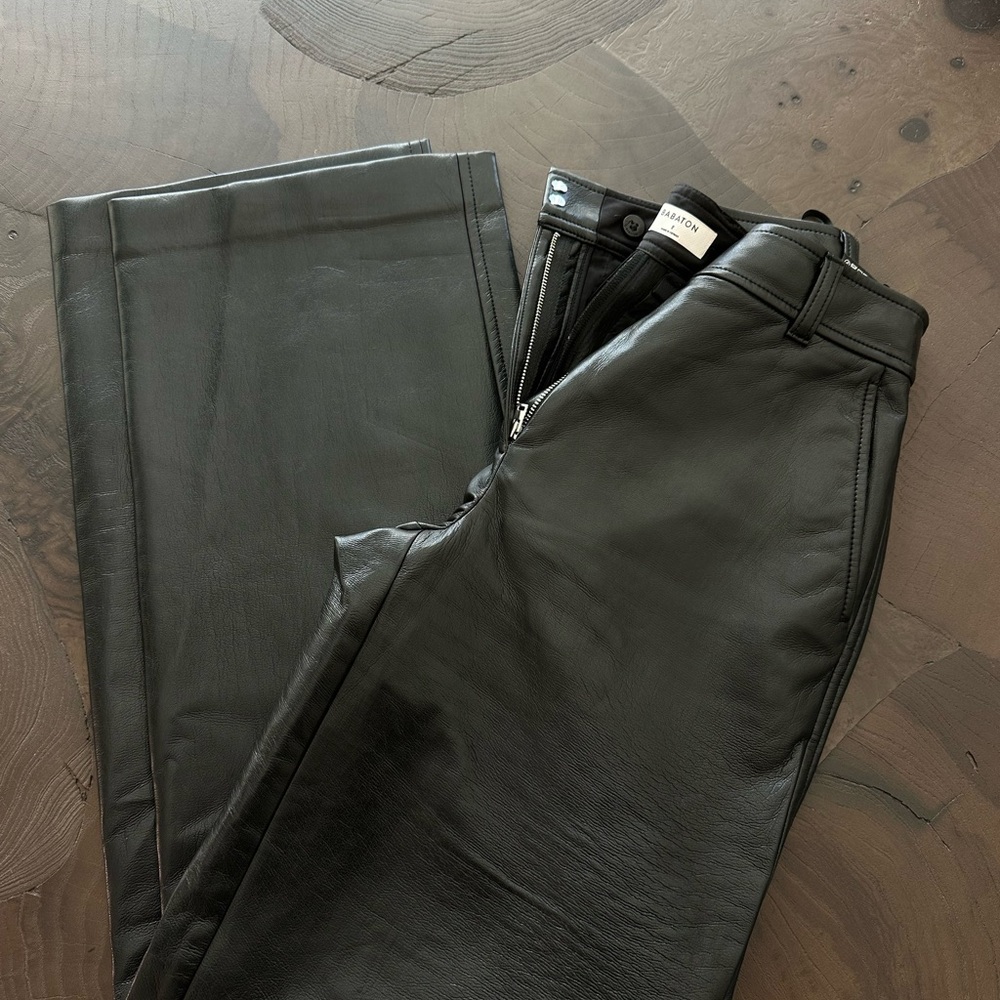 Aritzia Babaton bazaar pant wide leg vegan leather